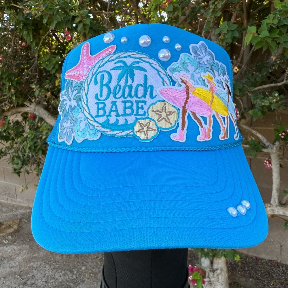 Custom New Beach Babe Patch Hat With Embellishmen… - image 2